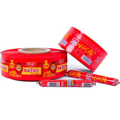 in tùy chỉnh xúc xích vỏ nhựa cuộn thịt nướng ngay lập tức khói PVDC lấp bên trên đáy hình thành nhiệt