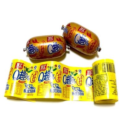 Bộ phim đóng gói thực phẩm in vỏ xúc xích tổng hợp PVDC vỏ xúc xích ống
