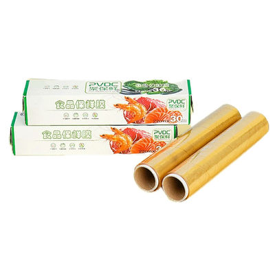 Tương thích với môi trường Không độc hại PVDC Giữ thực phẩm tươi Ghi đệm phim bọc cho lò vi sóng