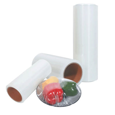 PVDC phim quảng cáo Transparent Cling Wrap Roll ẩm chống với máy cắt trượt