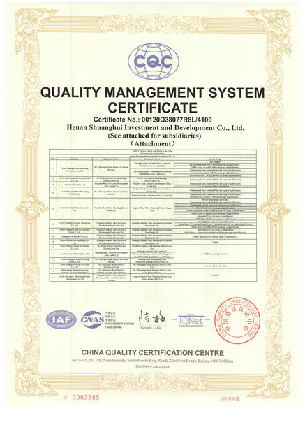 Trung Quốc Luohe Lianbang Chemical Co., Ltd. Chứng chỉ